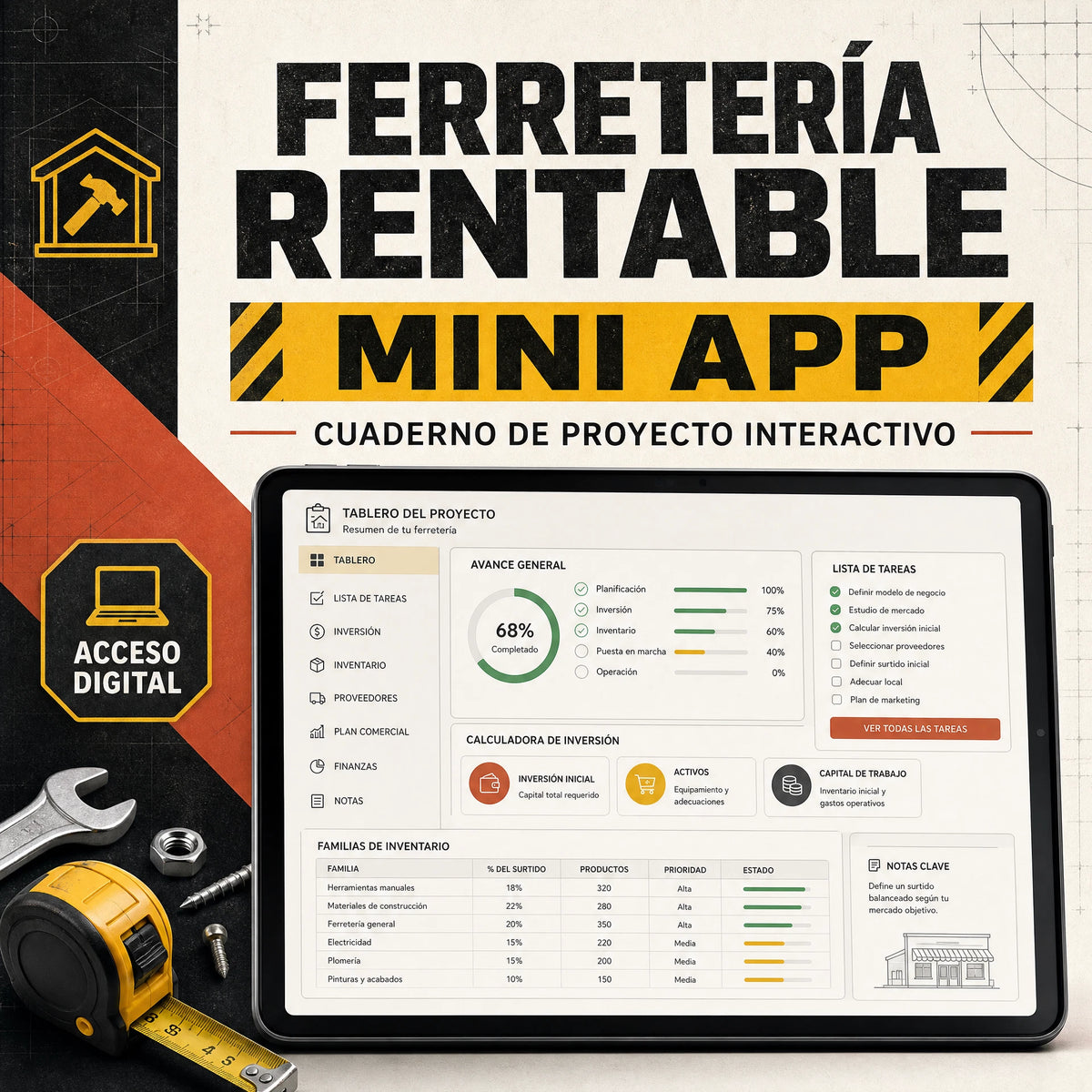Mini App Ferretería Rentable — Cuaderno de Proyecto